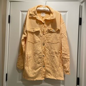 Avec Les Filles Creamsicle Orange Shacket Size LARGE